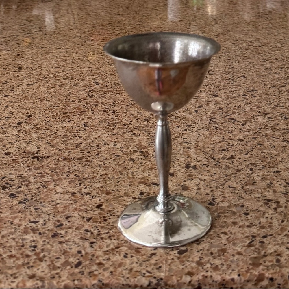 Vintage NESCo SILVER PLATED One Cardinal Wine Goblet